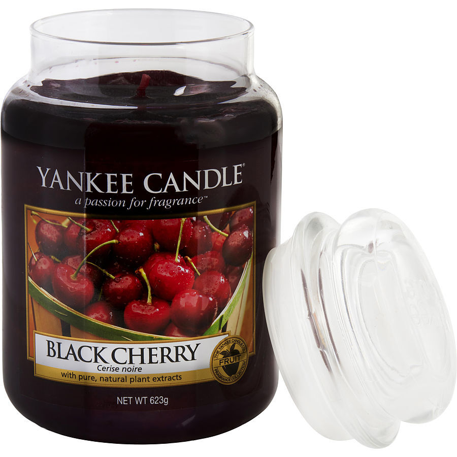 YANKEE CANDLE by Yankee Candle - BLACK CHERRY SCENTED LARGE JAR 22 OZ