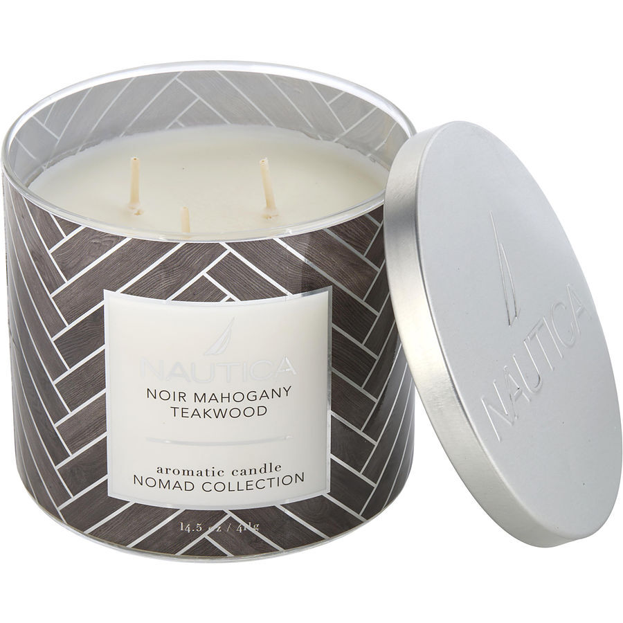 NAUTICA NOIR MAHOGANY TEAKWOOD by Nautica - CANDLE 14.5 OZ