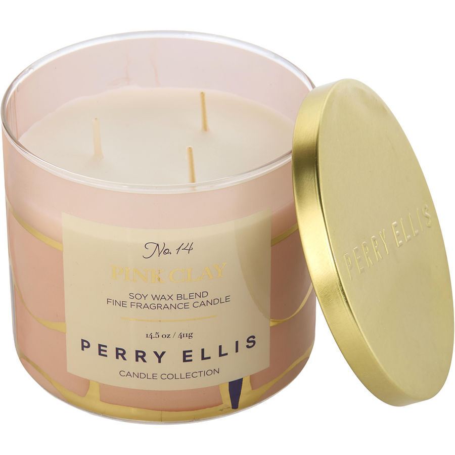 PERRY ELLIS PINK CLAY by Perry Ellis- SCENTED CANDLE 14.5 OZ