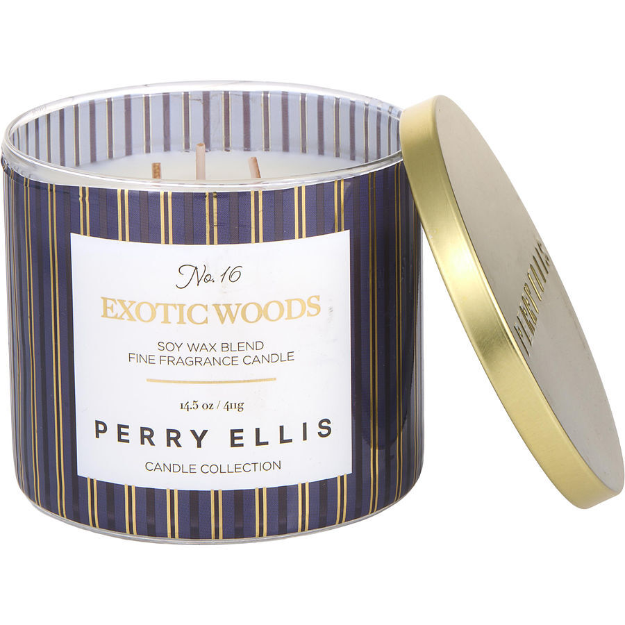 PERRY ELLIS EXOTIC WOODS by Perry Ellis - SCENTED CANDLE 14.5 OZ