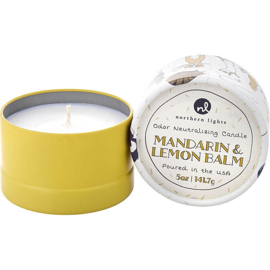 PAWS ON MANDARIN & LEMON BALM by Northern Lights - ODOR NEUTRALIZING CANDLE 5 OZ