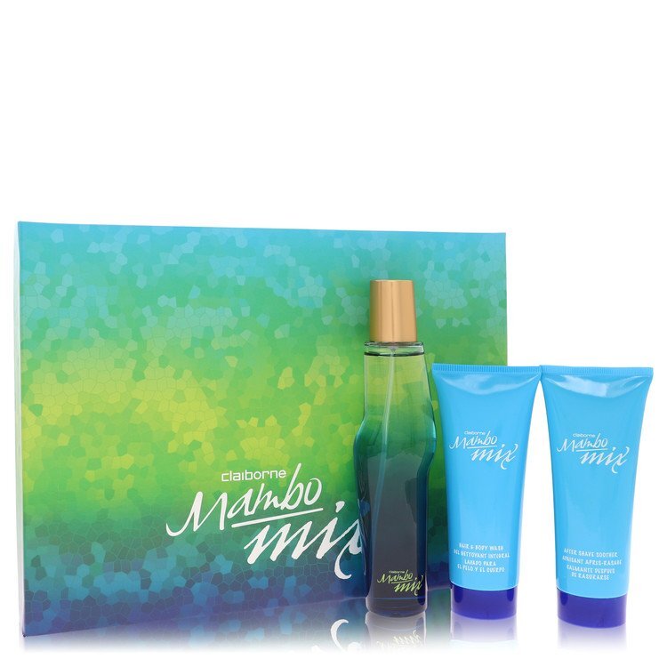 Mambo Mix by Liz Claiborne Gift Set -- 3.4 oz Eau De Cologne Spray + 3.4 oz After Shave Soother + 3.4 oz Shower Gel (Men)