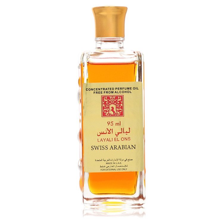 Swiss Arabian Layali El Ons by Swiss Arabian Concentrated Perfume Oil Free From Alcohol (Unboxed) 3.21 oz (Women)