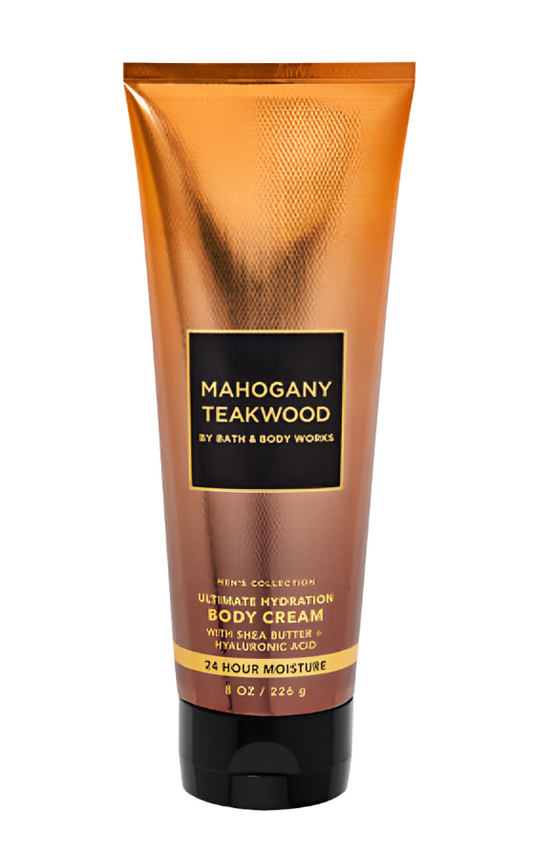 Mahogany Teakwood Hyaluronic Acid Body Cream by Bath and Body Works - 8oz (Men)