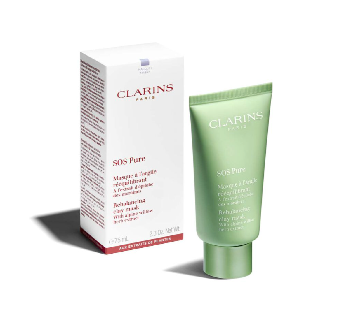 SOS Pure Rebalancing Clay Mask with Alpine Willow - Combination to Oily Skin by Clarins (WOMEN) -75ml/2.3oz